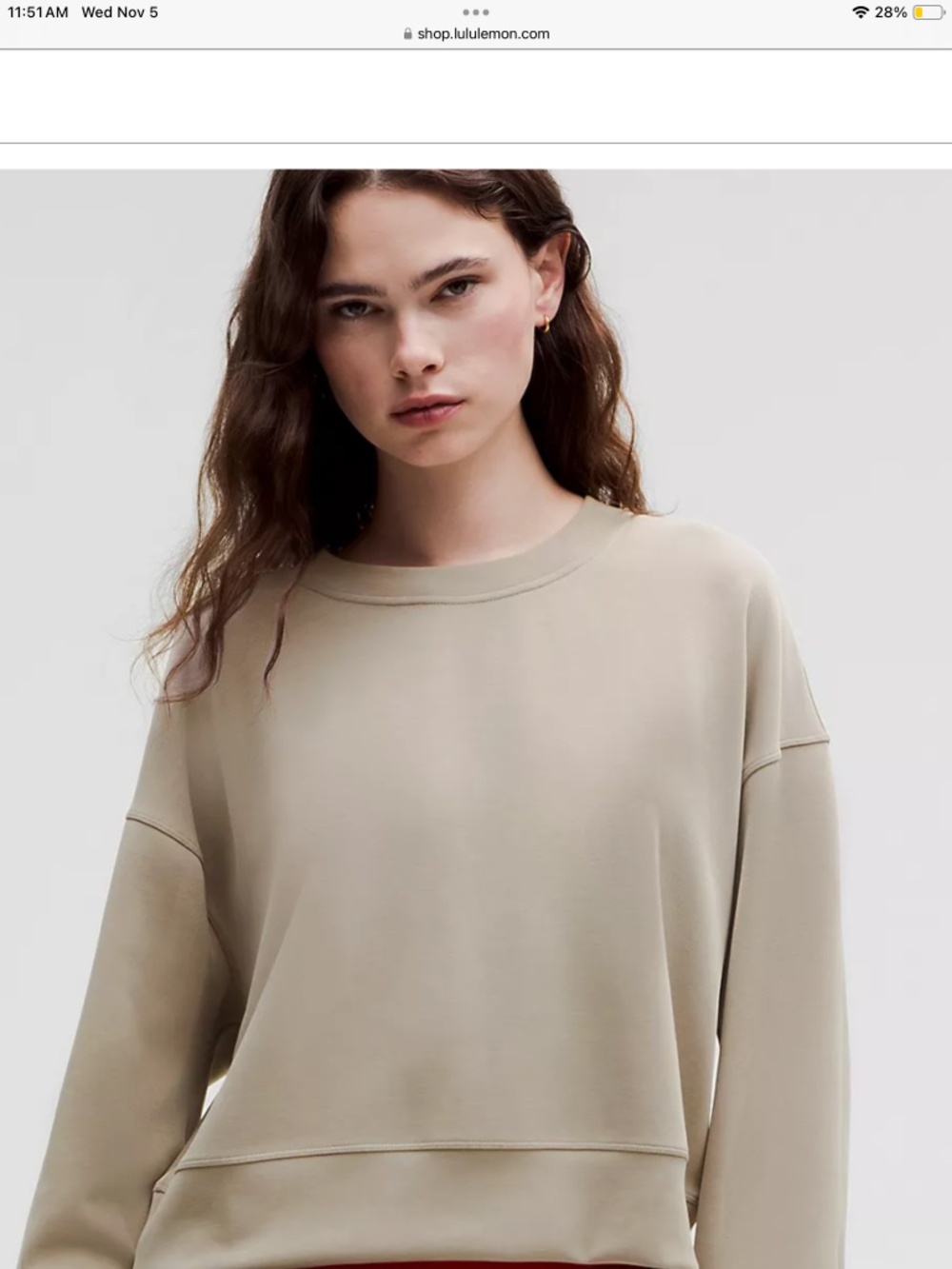 LULULEMON softstreme sweatshirt size 4